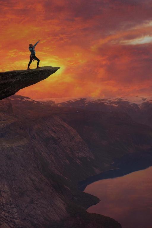 Trolltunga Camping Ода Стая снимка